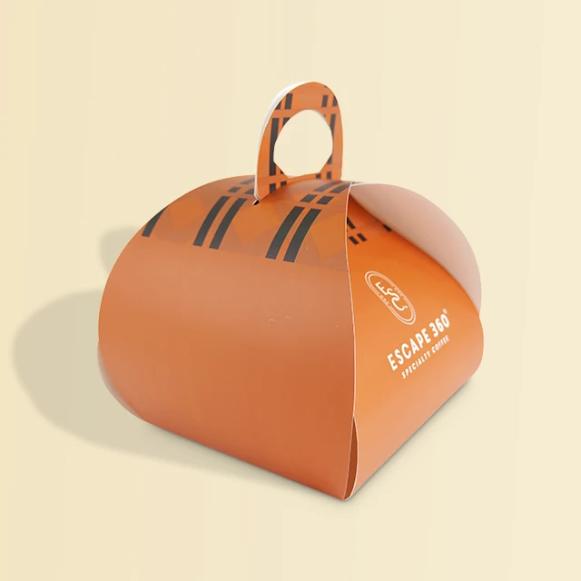 High Quality Customized Cupcake Paper Packaging Boxes For Cutting Cakes Desserts Packaging With Your Own Logo