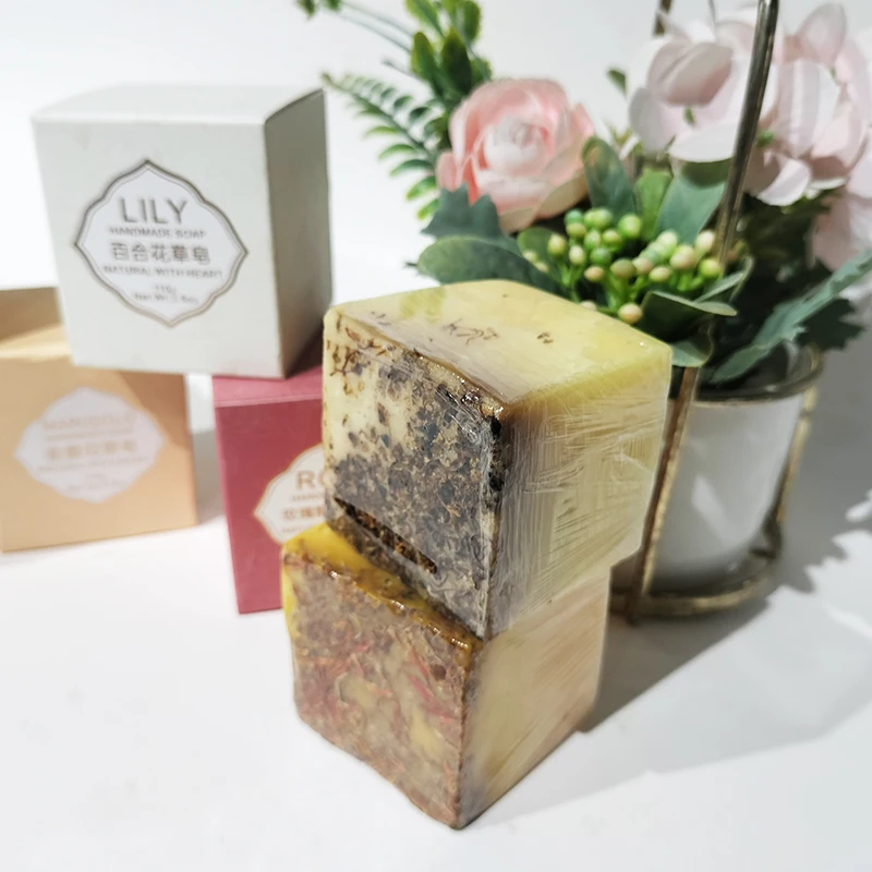 Поставщик собственной торговой марки мыло ручной работы веганское глицериновое сухое цветочное Лавандовое розовое органическое для тела