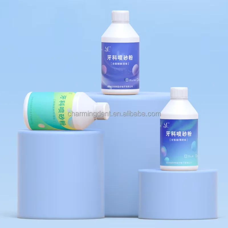 Dental sodium bicarbonate/glycine/erythritol powder for air polisher unit