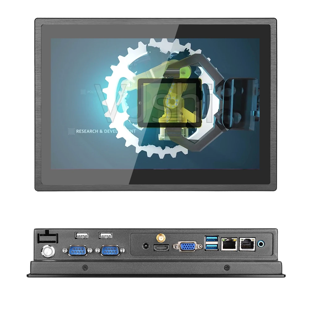 10.1 inch fanless industrial touch panel pc J1900 CPU Embedded all in one touch computer