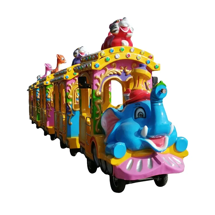 Kids Mini Elephant Train Ride Exciting Electric Train for Theme Park Entertainment