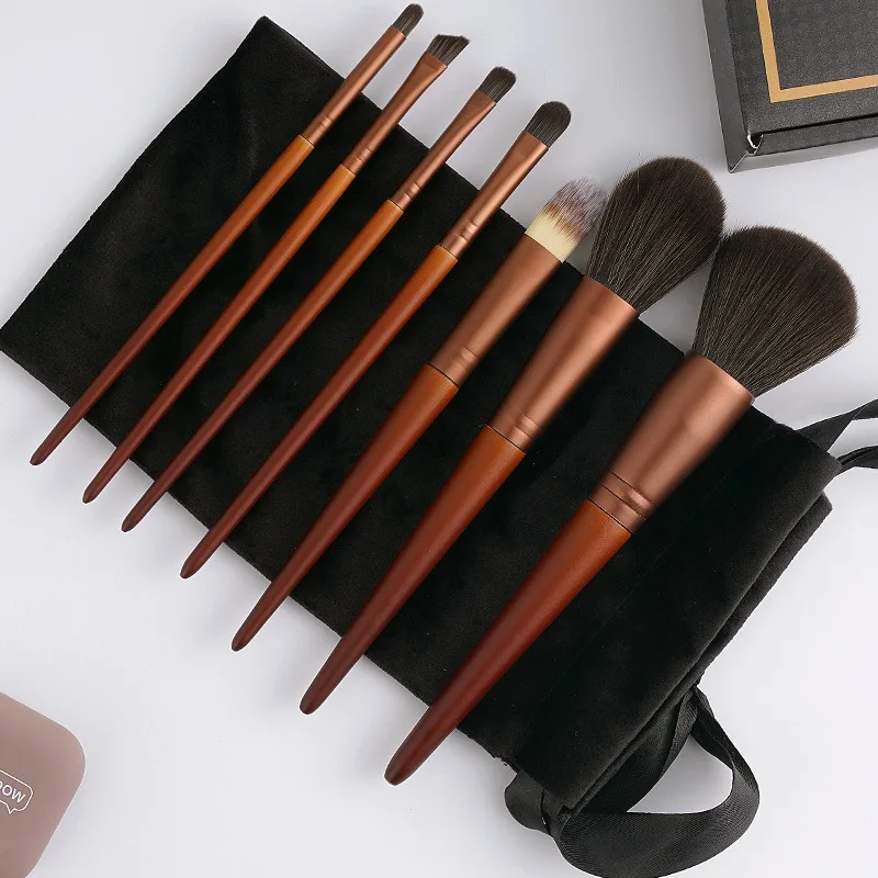 7pcs Makeup Brushes set Powder Foundation Eye Shadow Eyebrow Popular makeup set powder brushes sets pink color