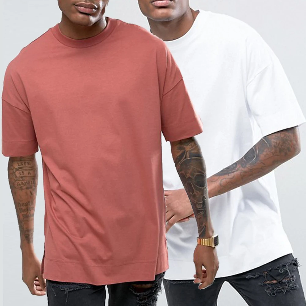 OEM Wholesale Plain Dropped Shoulder Tshirt Men Custom Own Logo Oversized Tshirt