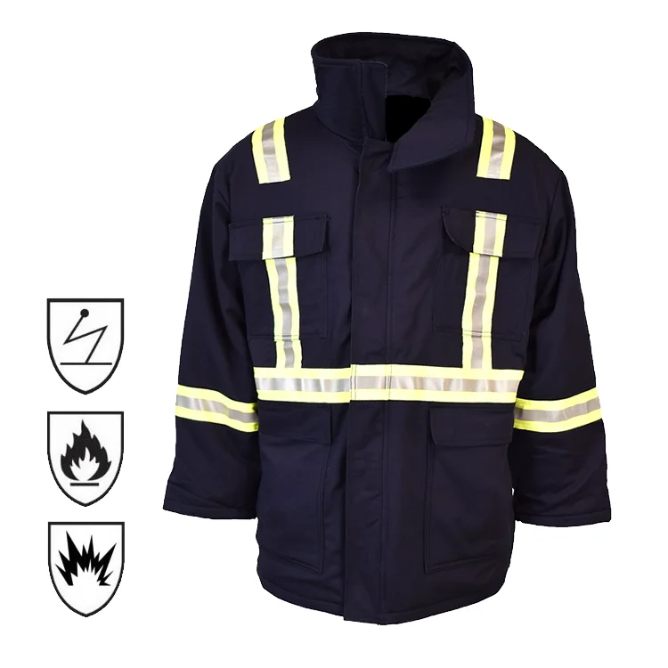 NFPA2112 EN1149 Safety Clothing PPE FR Jackets Flame Resistant for Men Jackets Fire Retardant Hi Vis Workwear Anti Static