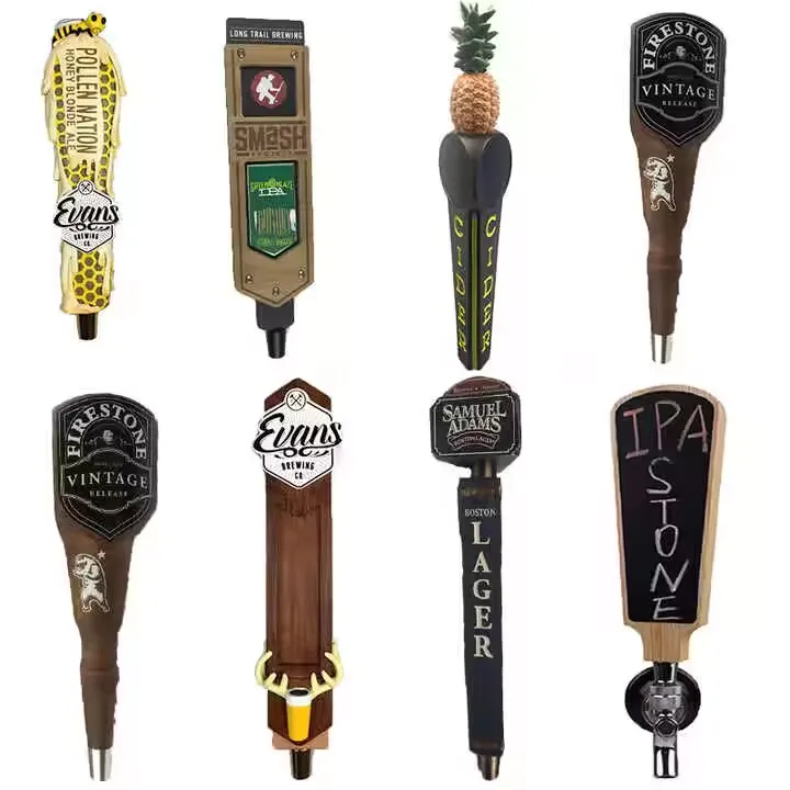 New Design Customized Logo And Shape Bar Decorative Resin Beer Tap Handle