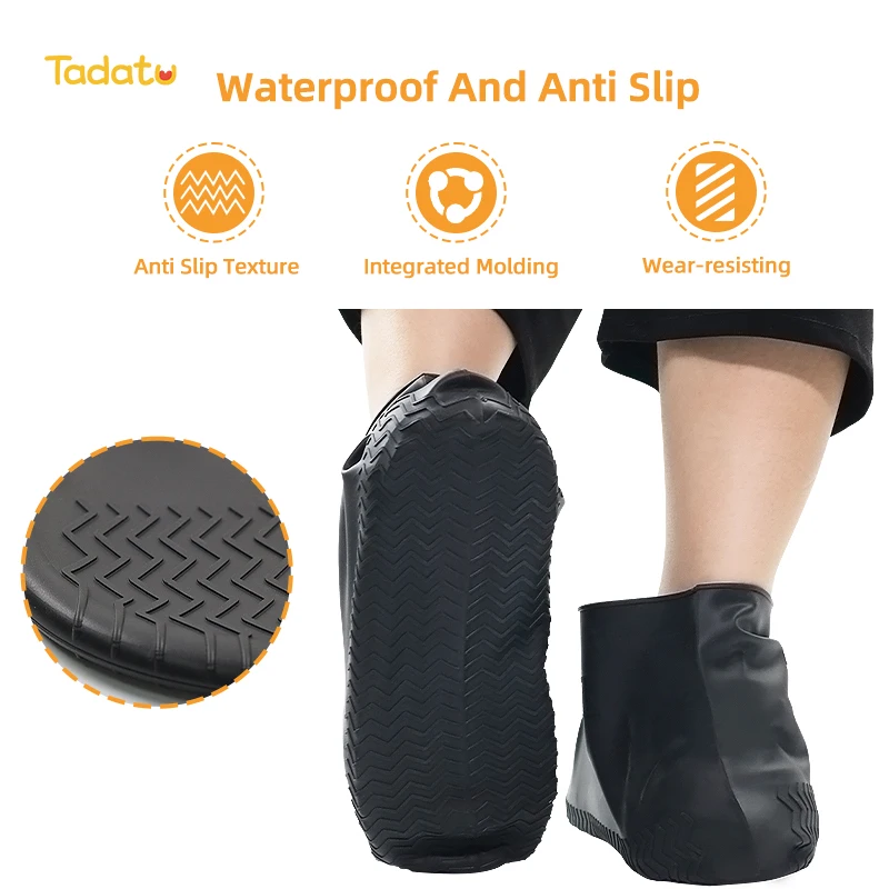 High Quality Unisex Protective Silicone Rain Boots Waterproof Rain Shoe Cover