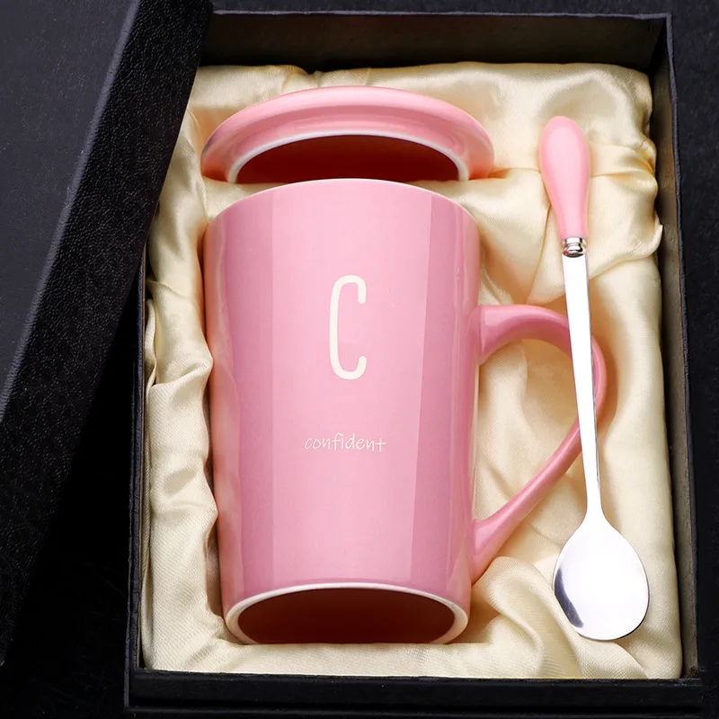 Custom logo handmade white/black wood handle ceramic coffee mug unique tea cup with lid