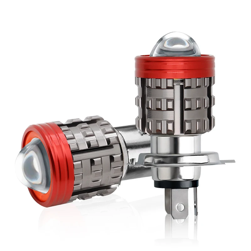 Wholesale Super Bright Motorcycle Headlight H4 BA20D led low/high beam angel eye devil eye light for atv motorcycle