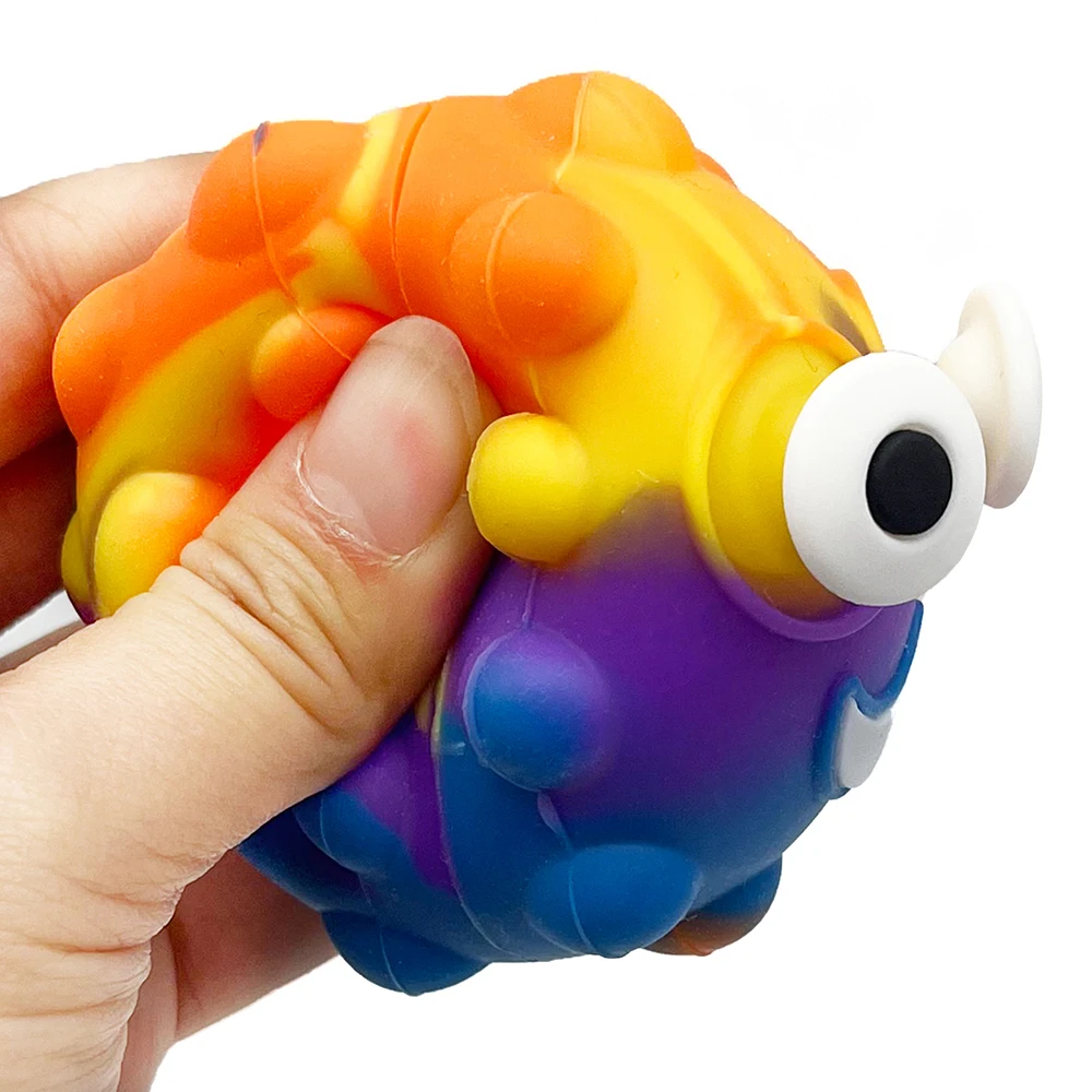 Novelty Silicone Pops Eye Out Toys Ball Light up Pops Relieve Stress Squeeze Sensory Fidget Ball Toys for Kids