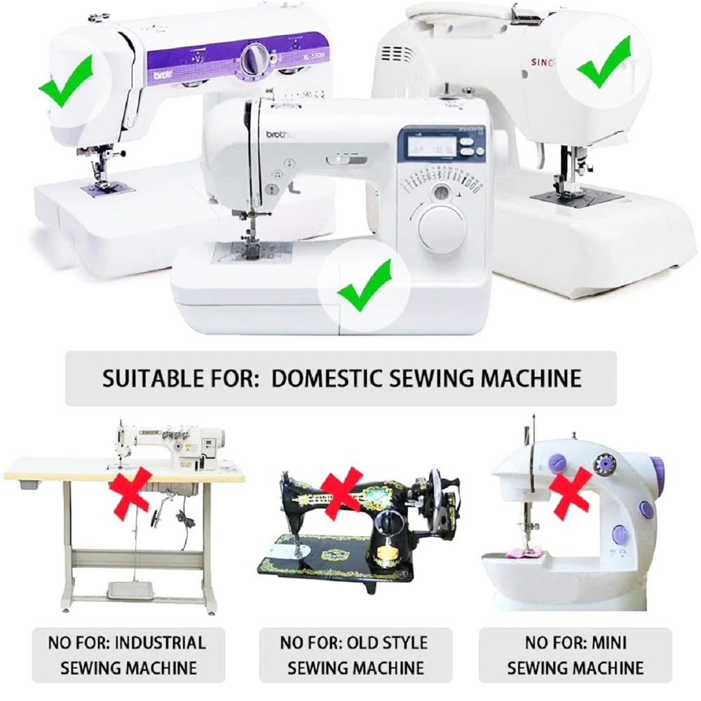 6/8 Wide Rolled Hem Pressure Foot Sewing Machine Presser Foot Hemmer Foot Set Low Shank Sewing Machine
