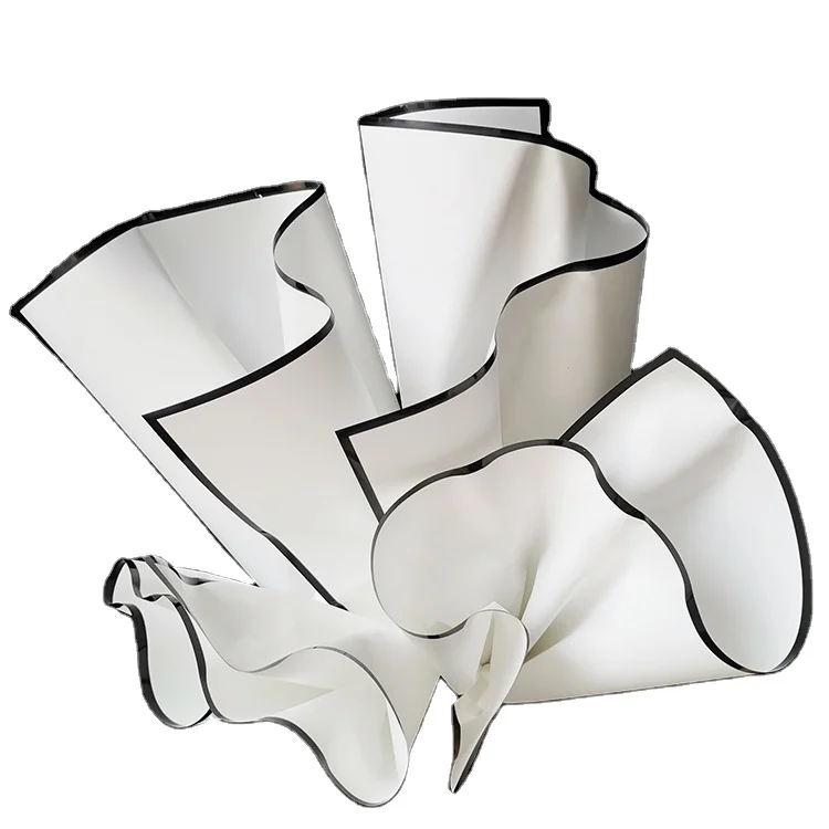CALOR  flower wrapping paper white and black matte film plastic paper