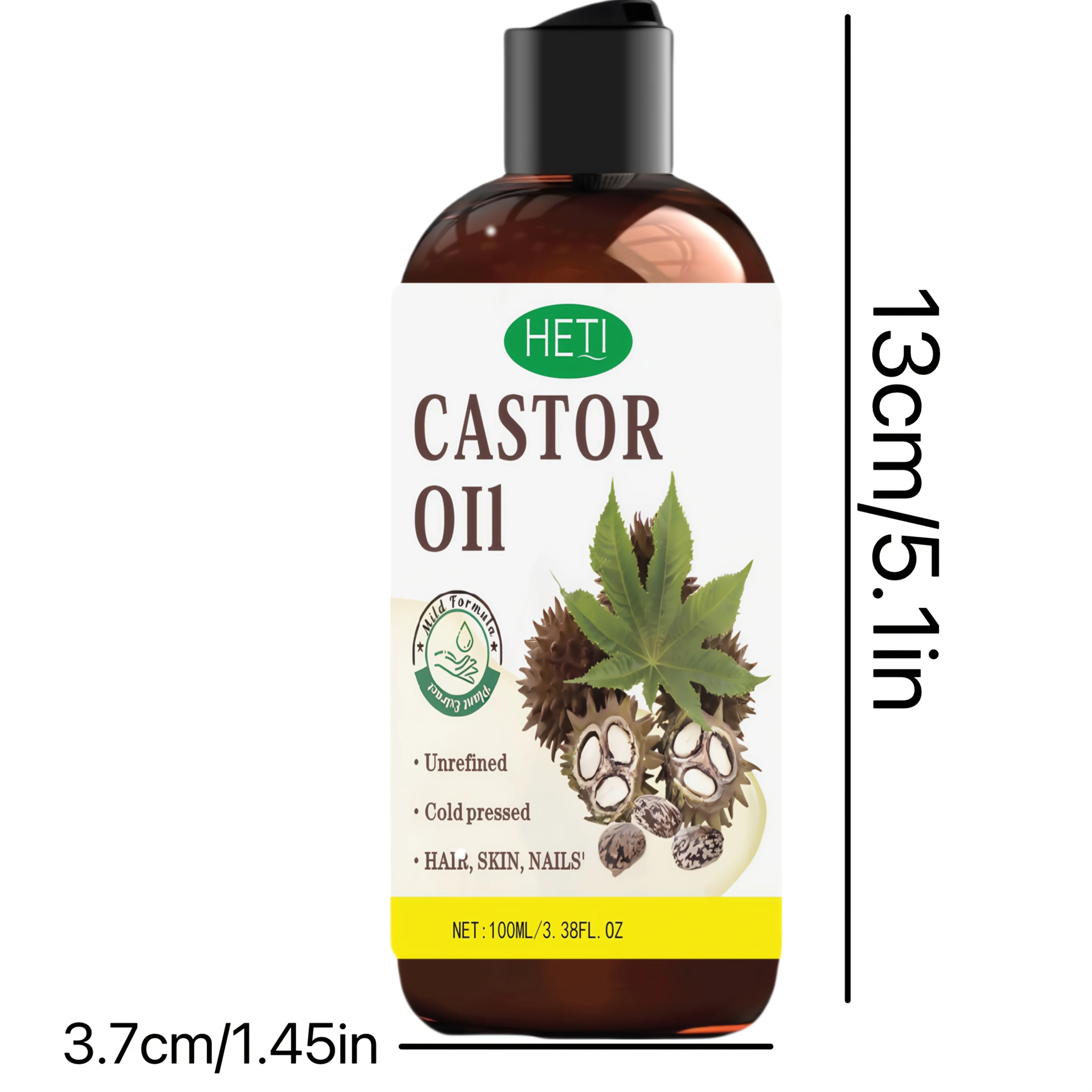100ML castor oil to moisturize and smooth hair
