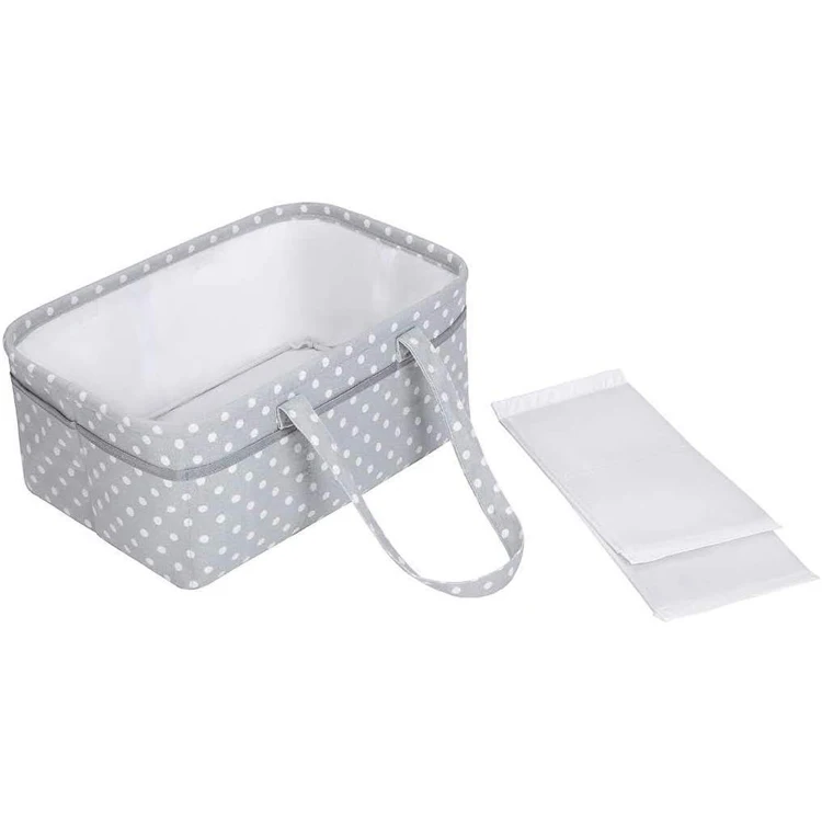 
Baby Nappy Caddy Organiser Canvas Portable Nursery Storage Lightweight 100% Cotton Durable Baby Diaper Caddy Customized CN;FUJ 