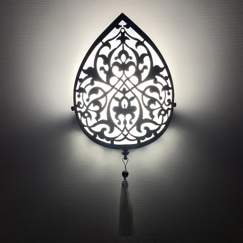 Turkey drop-shaped tulip wall lamp retro nostalgia bedroom villa wall mounted night lamp decorative wall lamp lights