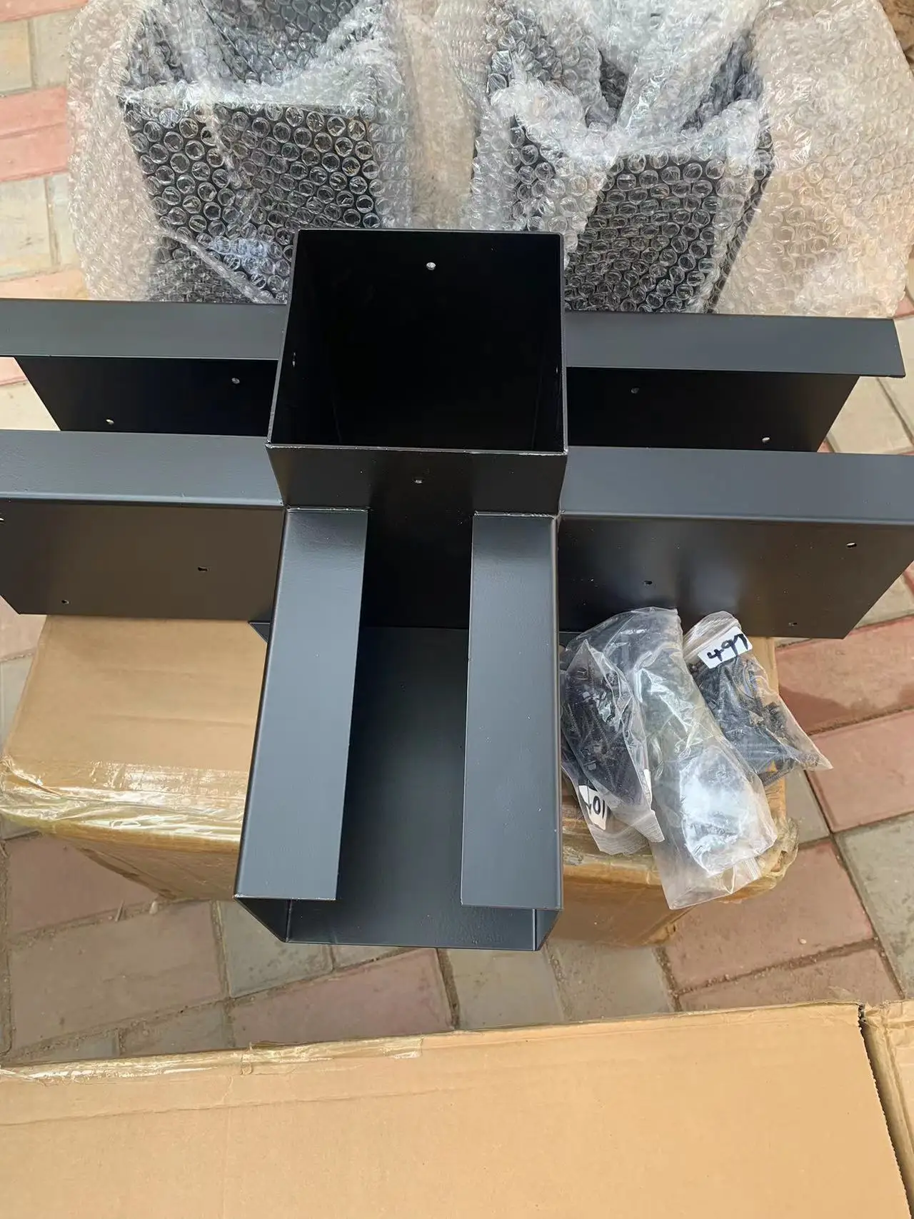 Pergola Brackets Kit 3-Way Pergola Brackets 4-Way Right Angle Corner Bracket Wood-works Post Base Kit