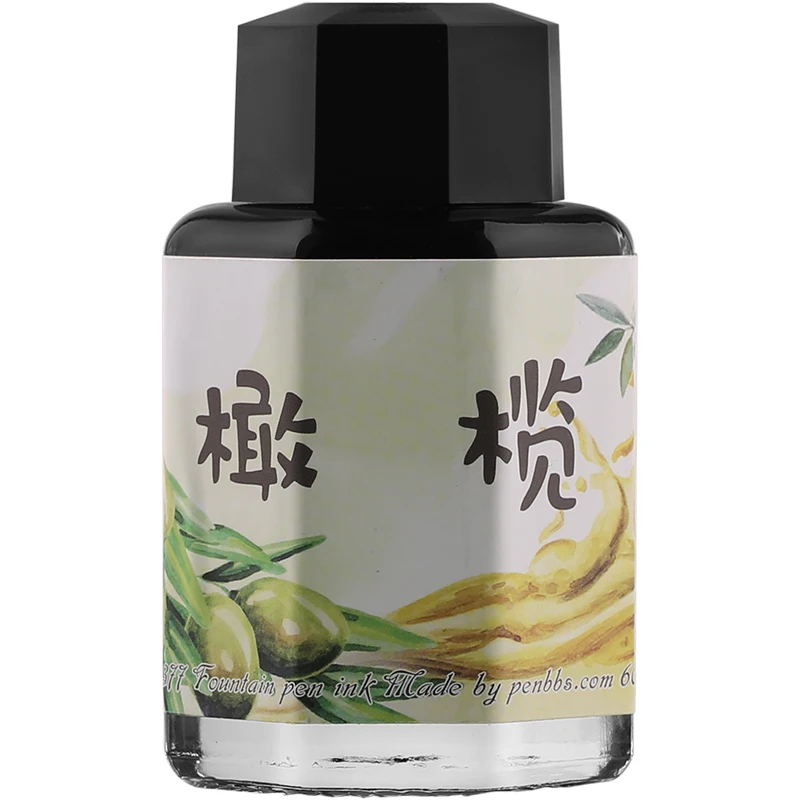 PENBBS  25th Non carbon and Gold Powder Fountain Pen Ink 60ml Glass Bottle Color for Drawing Dip Made in