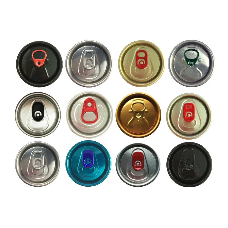Easy Open Metal Lid for Drink Cans 202Eoe 202Sot Ring Pull Seal for Plastic Aluminium Beverage Cans