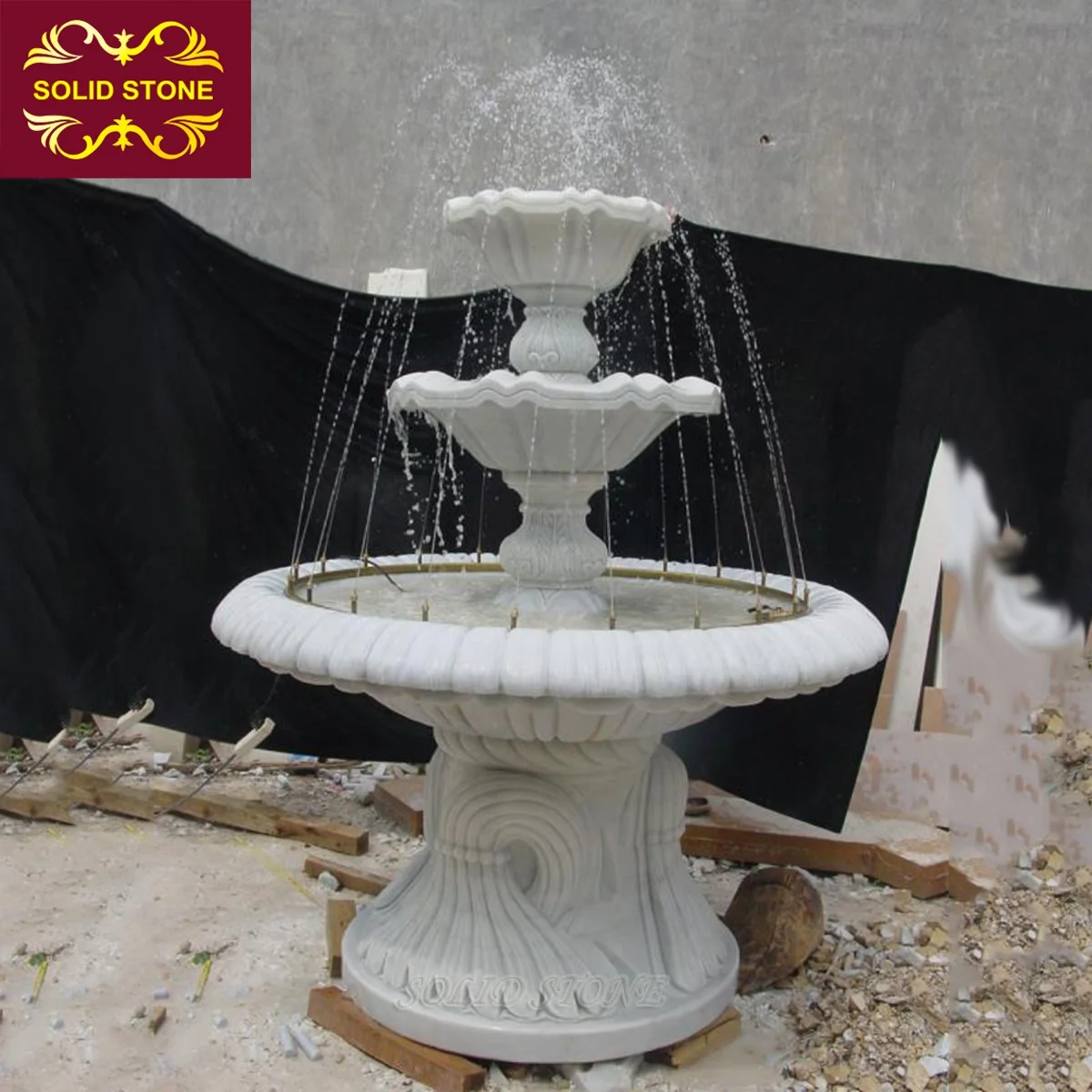 Modern outdoor natural garden marble stone fountain sale