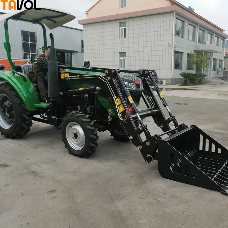 Chinese Lawn Mower Cheap Price 4X4 Mini Small Compact Agricultural Garden Farm Tractor with Front End Loader and Rear Backhoe