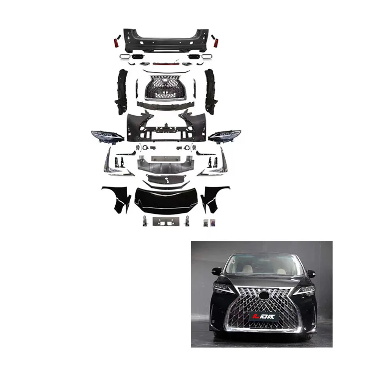 Factory grill front bumper for Alphard 2008-2014 year change to Lexus LM Style with Bumper Grille Hood Headlamp Taillights