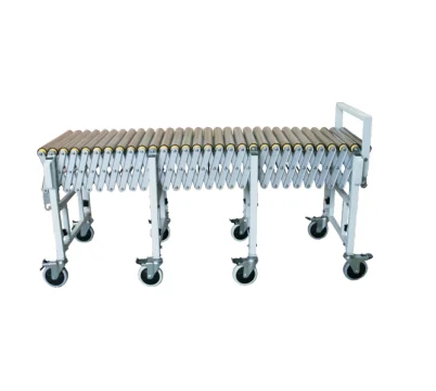 ABS skate wheel gravity flexible conveyor telescopic roller conveyor for carton boxes