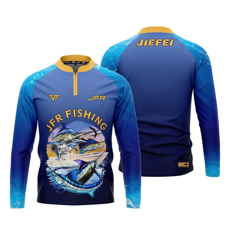 JFR Sports Fishing Shirts for Men Sportswear Waterproof Shirt Wholesale Good Price UV Protection Performance Long Sleeve 10pcs
