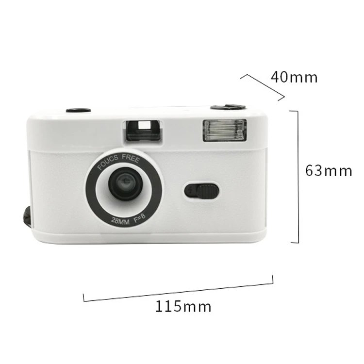 Factory Wholesale Price Retro Manual Colorful Vintage Point Shoot Reusable Film Camera for Children without Film