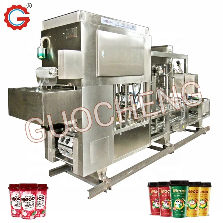 Full Automatic Cup Filling Sealing Machine Coffee Milk Tea Drink Filling Machine
