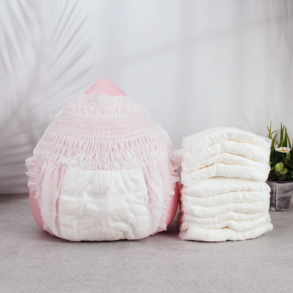 FREE SAMPLE cheap disposable adult elderly pull up Panties Diapers incontinence thick printed wholesale for extra large