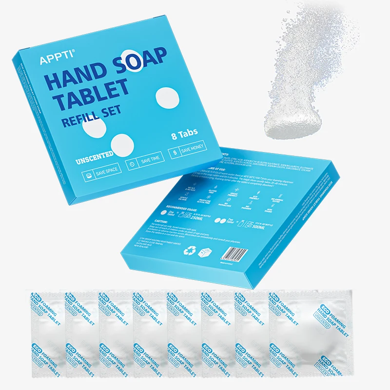 Hand washing cleaning effervescent tablets (odorless) temperate no irritation suitable for sensitive skin easy to rinse off