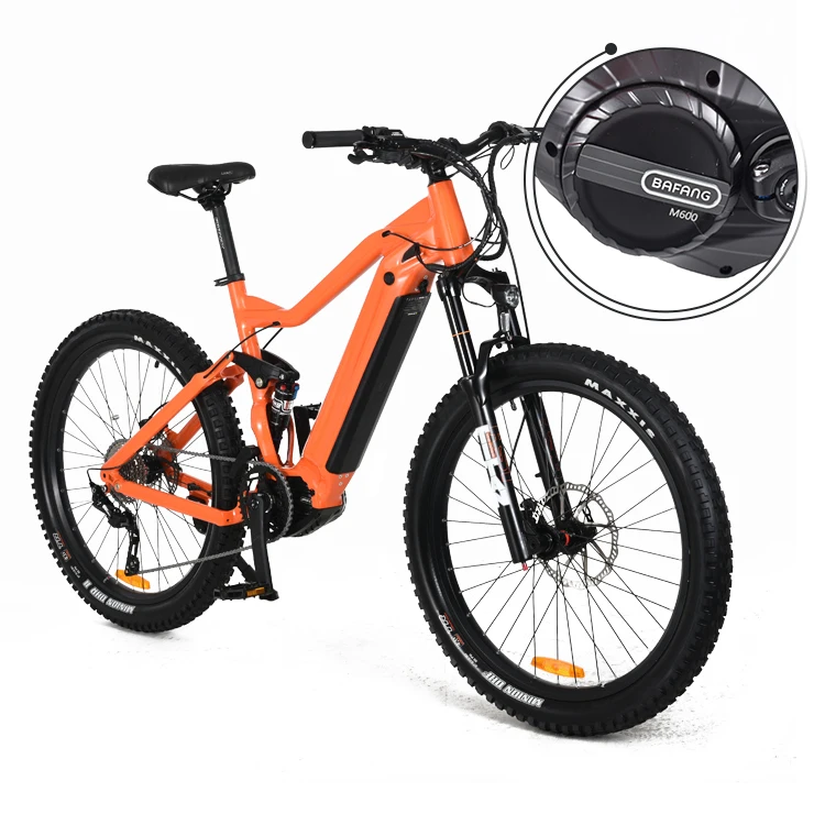 wholesale price bafang mid drive hidden battery electric mountainbike full suspension