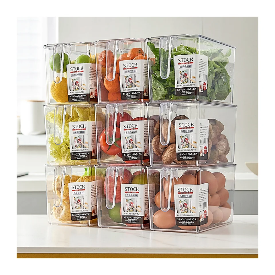 Pantry Food Containers Storage Transparent Preserving Refrigerator Organizer Bin Clear Kitchen Container Box