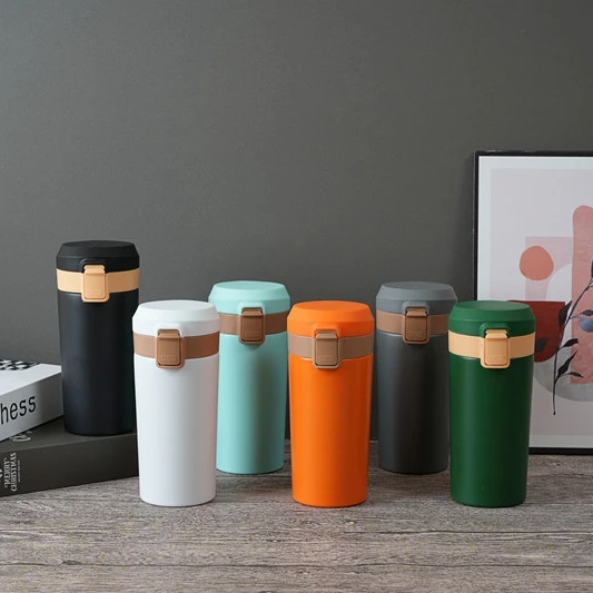 2022 New item glass coffee mug insulated coffee travel mug double wall coffee cup stainless steel with lid