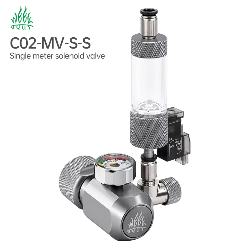 Mufan aquarium co2 регулятор с обратным клапаном счетчик пузырьков Магнитный электромагнитный клапан MUFAN Aquarium CO2 редукционный
