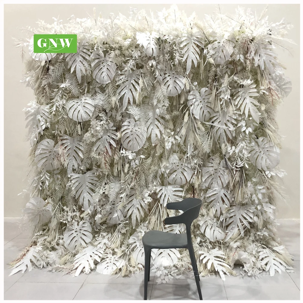 GNW Roll Up Flower Wall Blush Pink Photography Backdrop Stage Flowers For Wall Decoration