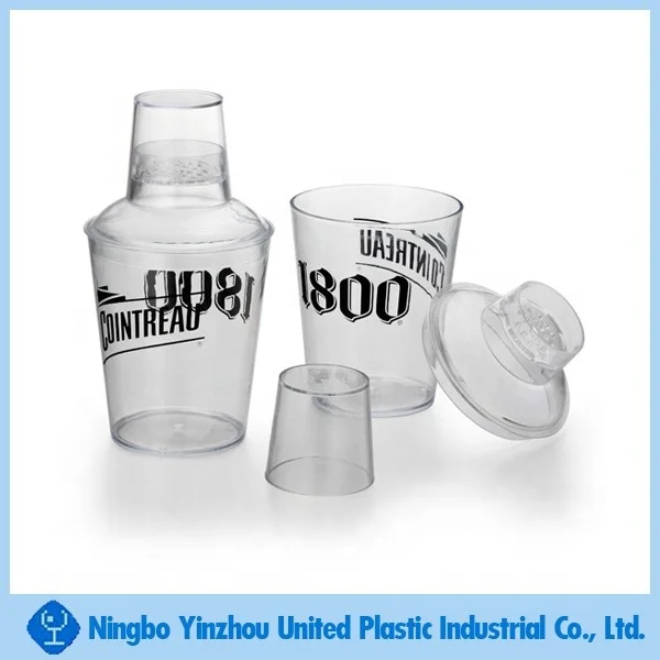  16oz plastic shaker for cocktail with