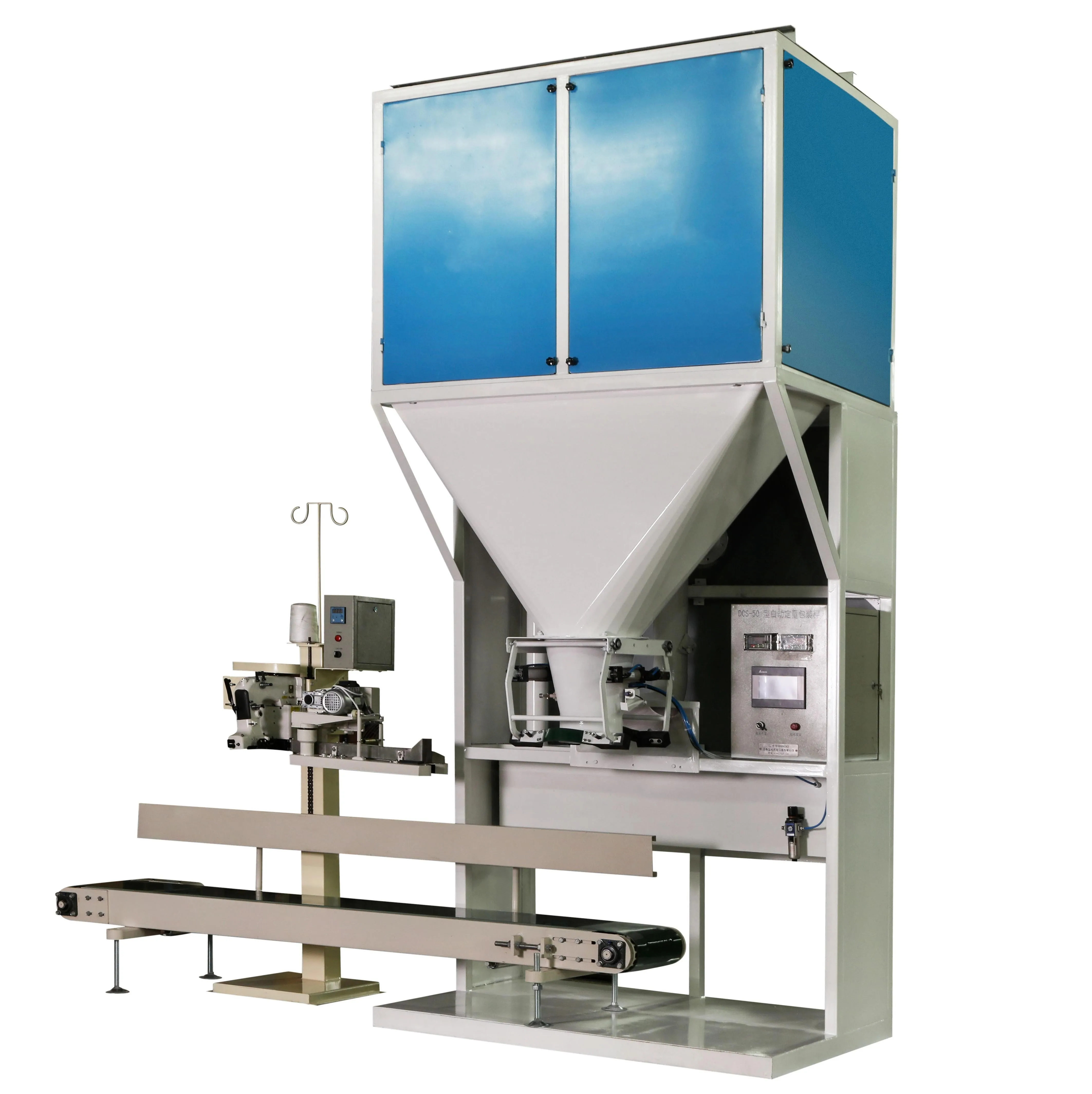 High Precision 50 Kg Bag Bagging Machine 25kg Lentil Granular Grain Packing Machine PLC Control