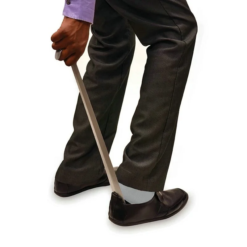 Durable Long Handled Metal Shoe Horn 58cm Iron Shoehorn with Long Handle