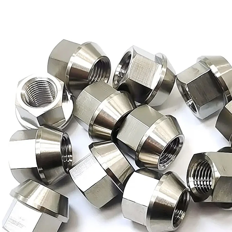 Supply Baoji Titanium Wheel Bolts Lug Nuts M14 X 1.5 Titanium Lug Nut Ti 1/2-20 Titanium Wheel Open End Stud Nut