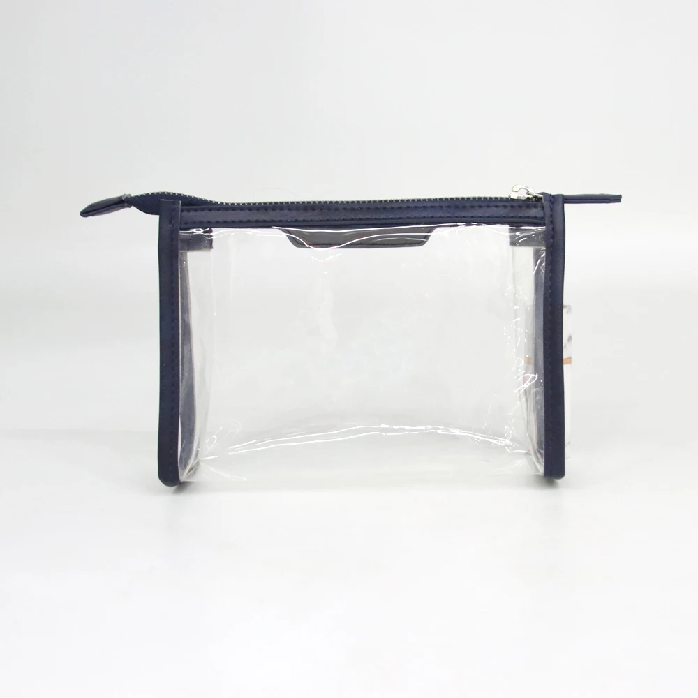 Private Label Travel Transparent Vinyl Waterproof Zipper Cosmetic Bag Pouch Clear TPU PVC Toiletry Makeup Bag