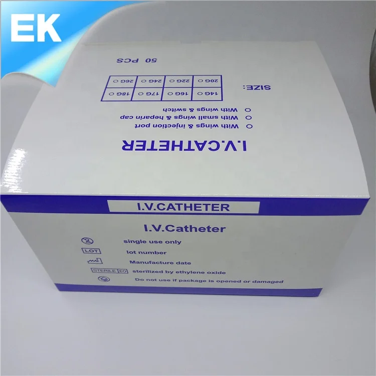  Медицинская IV Cannula с крыльями и инъекционным