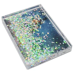 Factory hot sale Customized instax mini glitter picture frames acrylic liquid floating water glitter photo frame