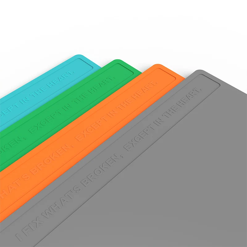2UUL Heat Resistant Silicone Pad 400mm*280mm Anti-static Desk Platform for BGA Welding Rework Desk Organization Mat