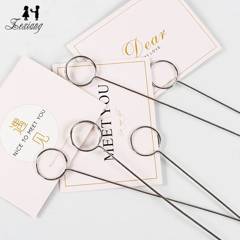Zexwrap ironwork flower insert metal simple decoration flower packing Metal card holder stand