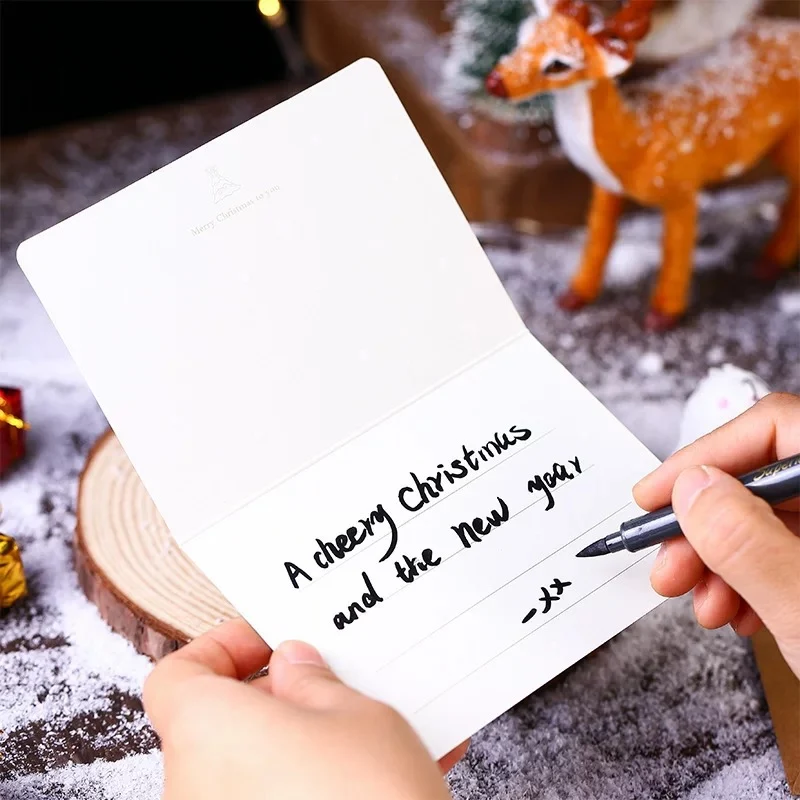 Support small quantity personalized plain white socks head christmas gift bag card