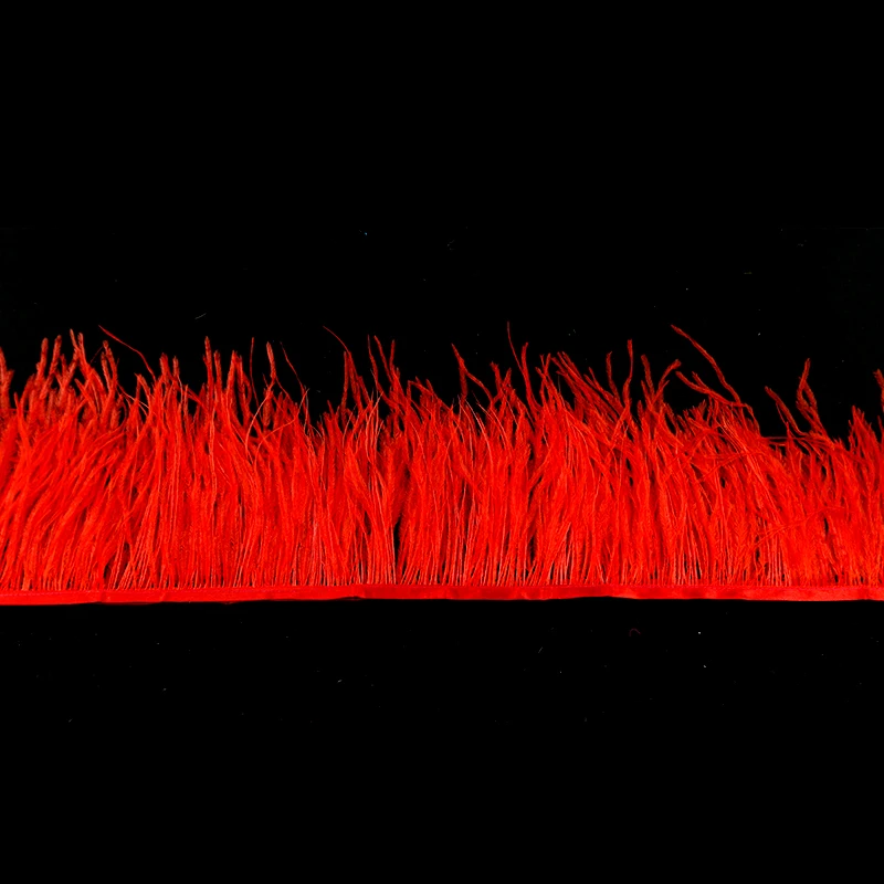 GU116 HILEADES High Quality Ostrich Feather Fabric Feather Trim