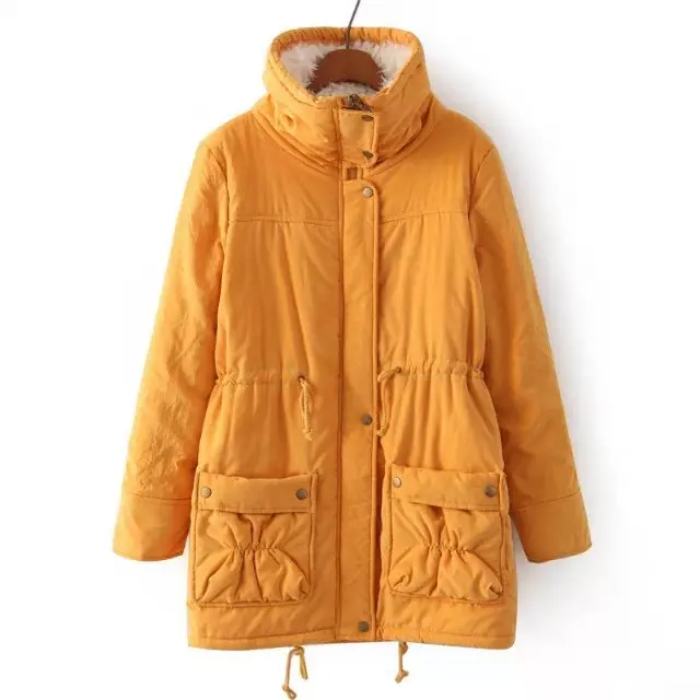 Autumn Winter Warm Jackets Fur Collar Coats Female Long Women Parka