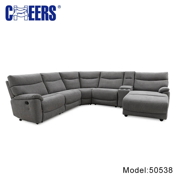 Новый дизайн функциональные международные модульные тканевые диваны с лампой реклайнер