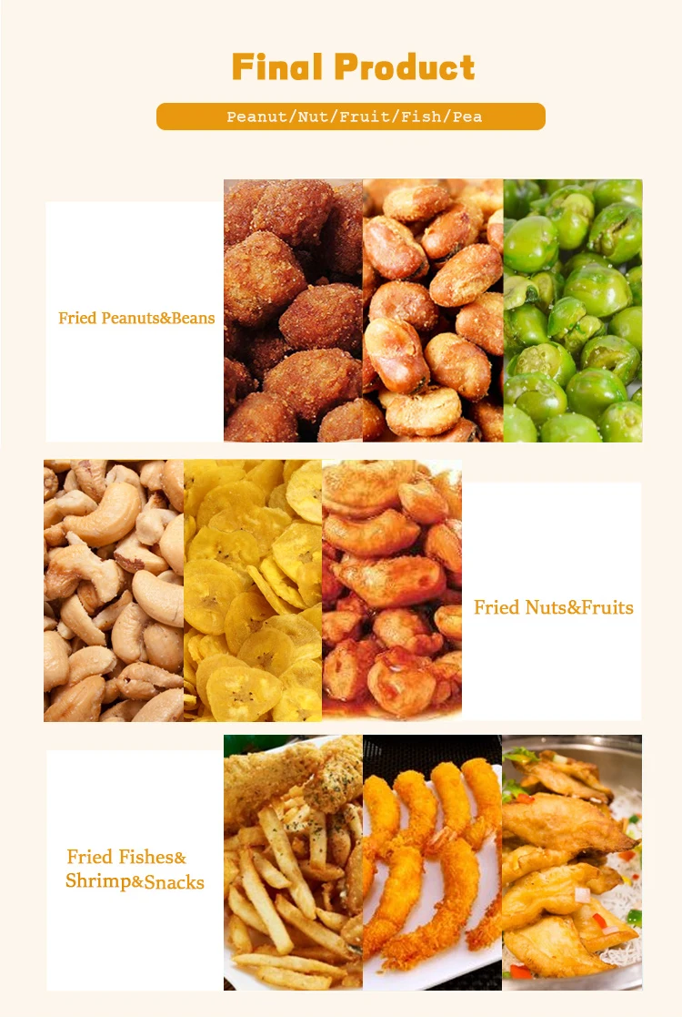 Automatic nuts corn frying machine fried onion crispy chicken machine potato fries maker machine