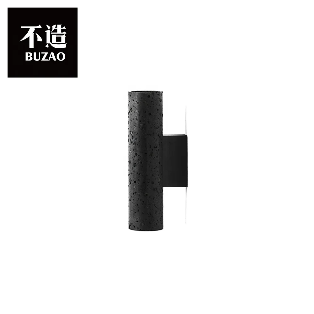 BUZAO W01 black lava stone wall lamp home decor bedroom light wall light for home led step light